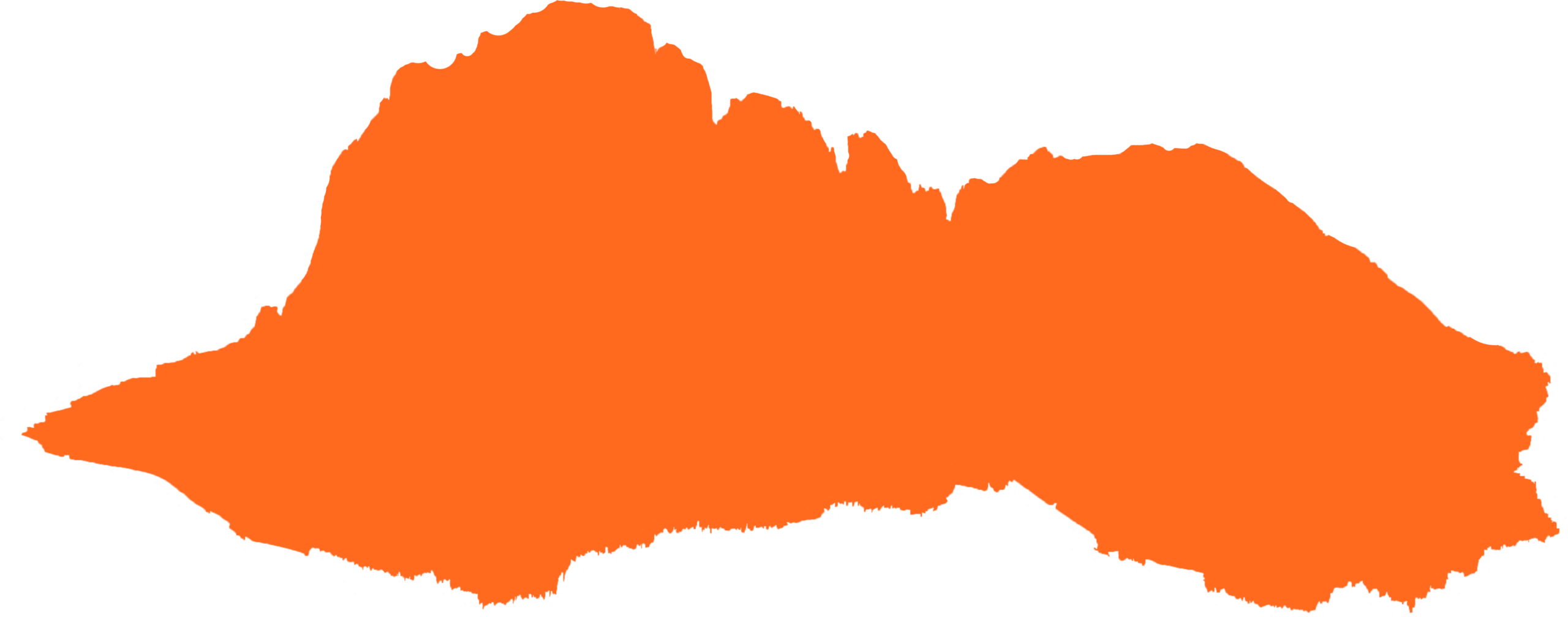 Silhouette eines Berges